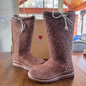 UGG I Heart Knit Slouchy Boots - New with Box